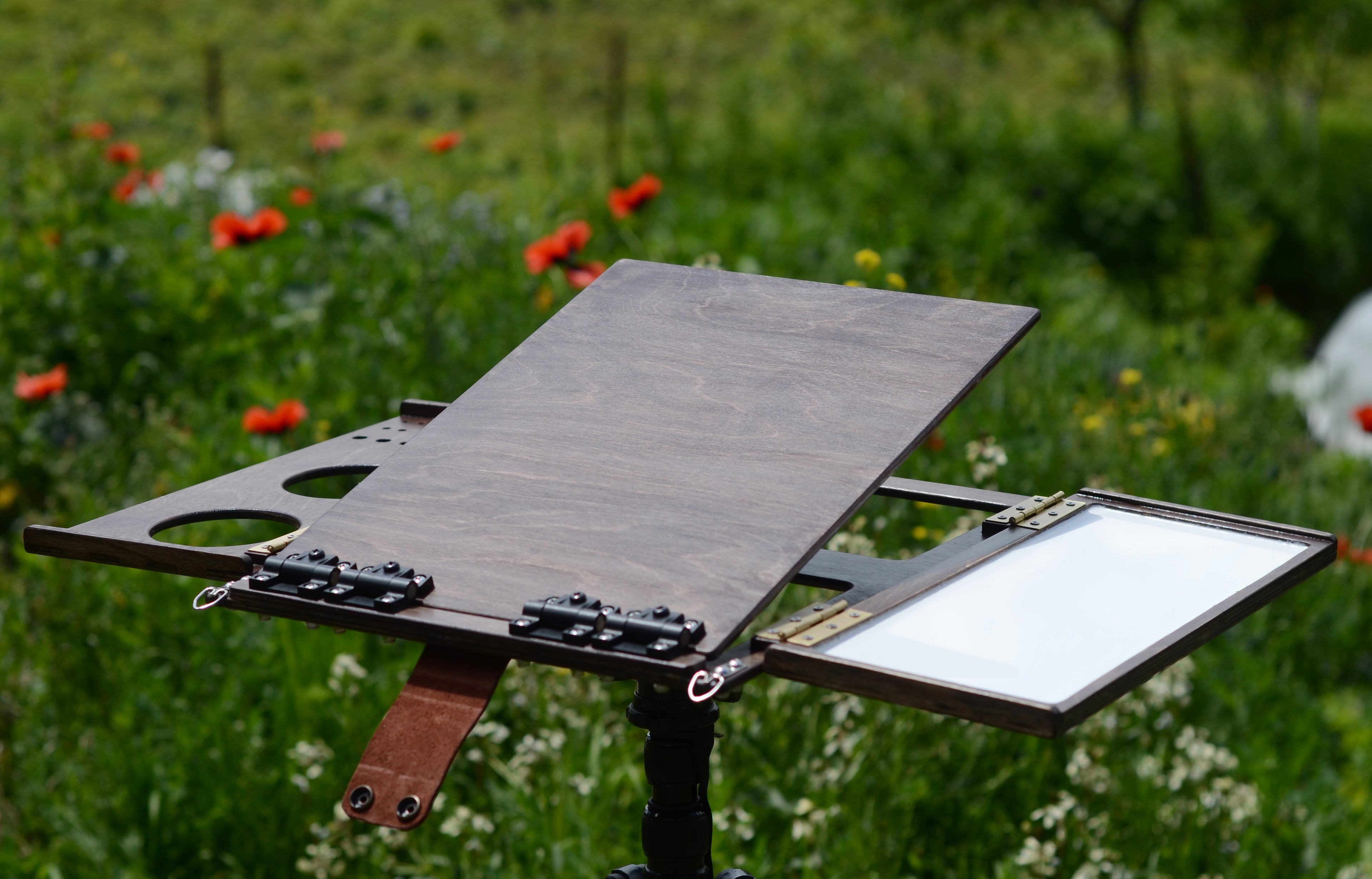 Watercolor easel for 11x14 paper size with epoxy mixing space (made to order)