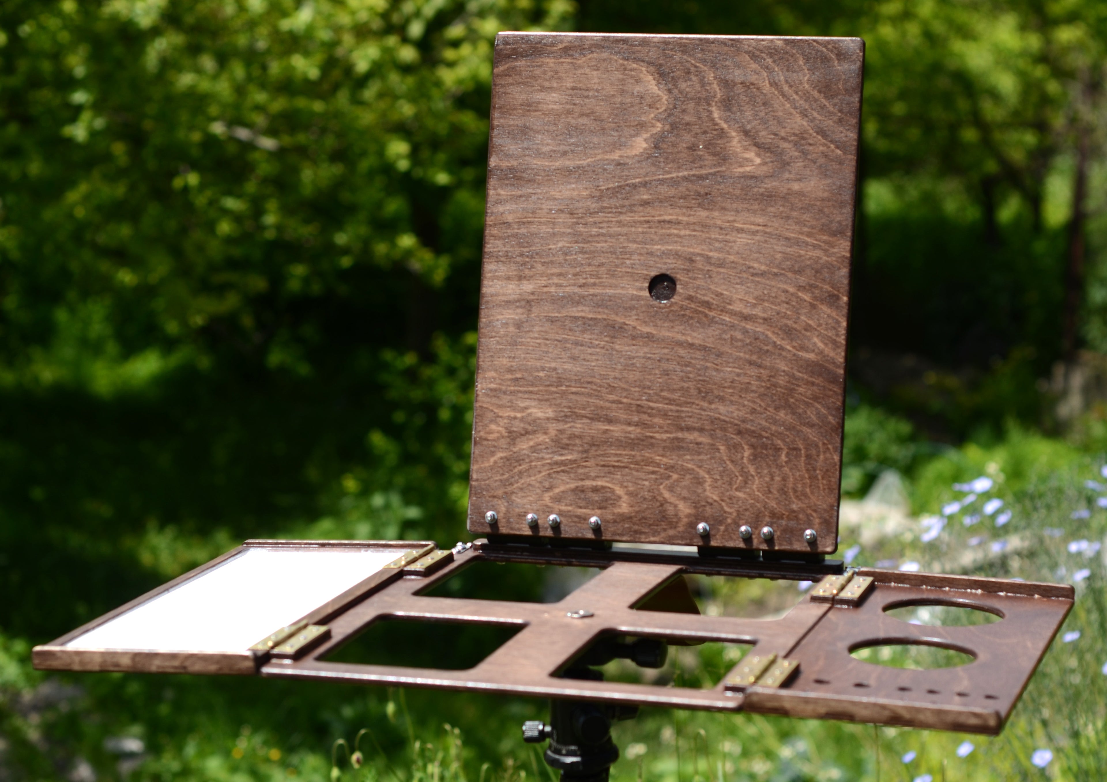Watercolor easel for 11x14 paper size with epoxy mixing space (made to order)