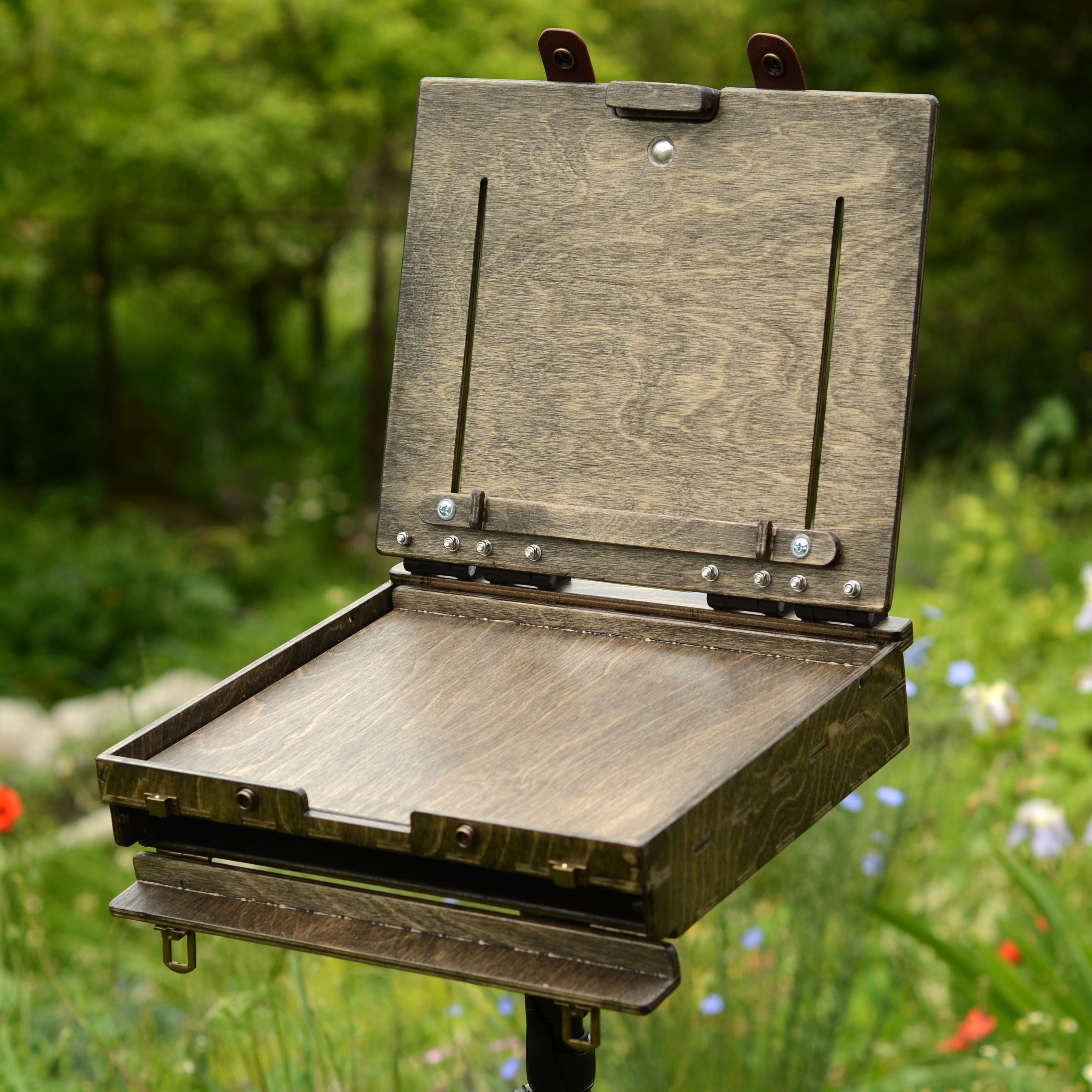 Martlet 10×12 - front wet panel carrier, removable palette (black wood)