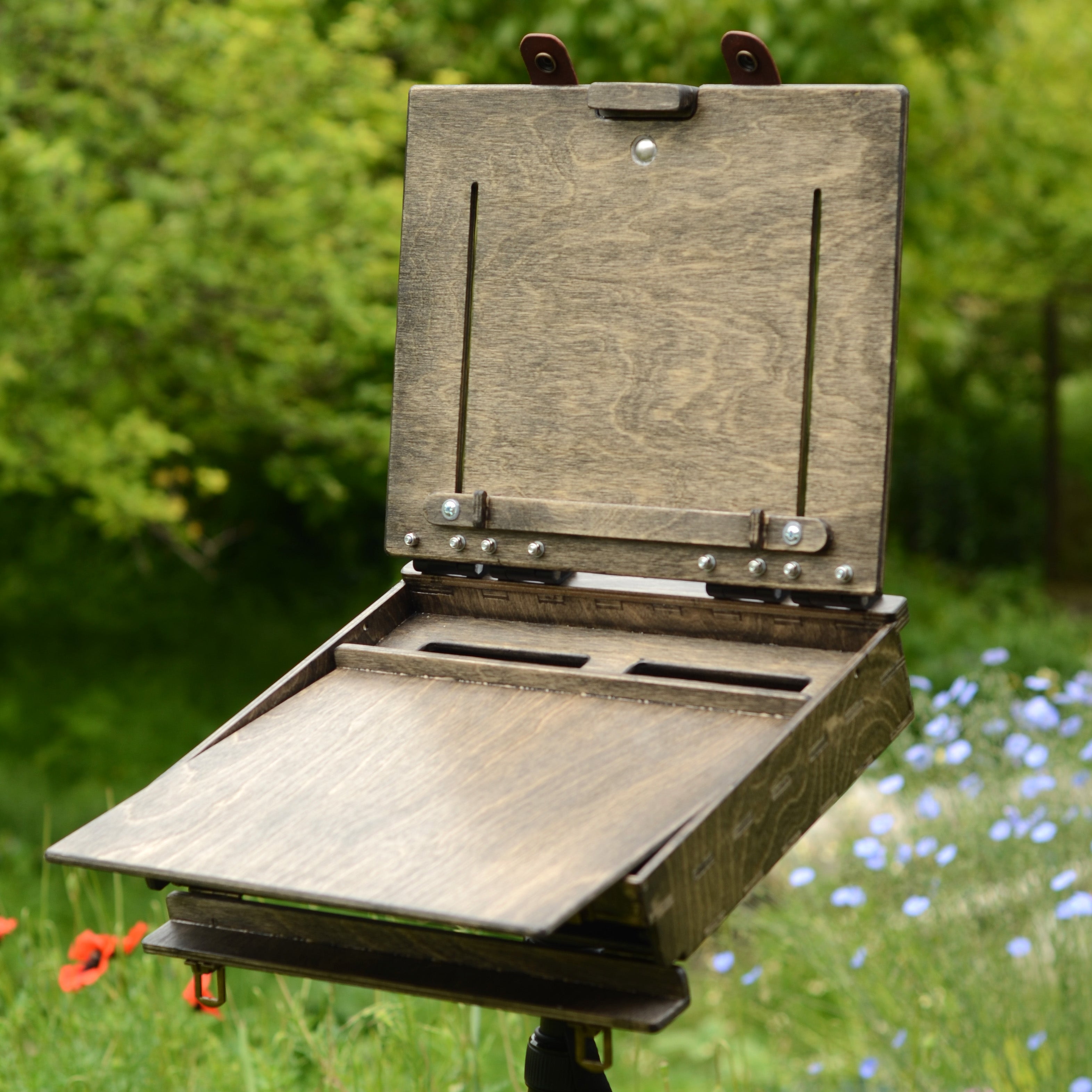 Martlet 10×12 - front wet panel carrier, removable palette (black wood)