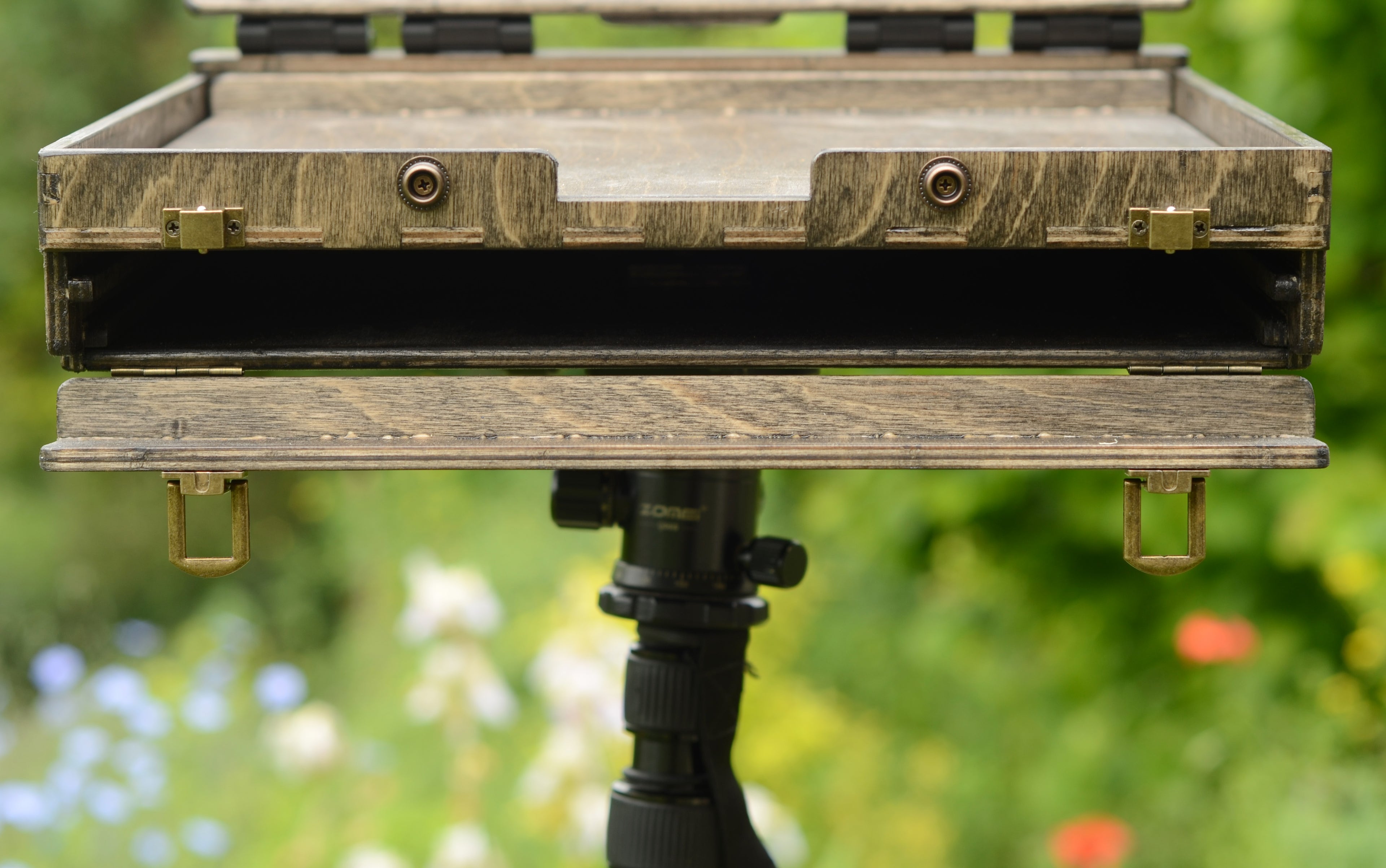 Martlet 10×12 - front wet panel carrier, removable palette (black wood)