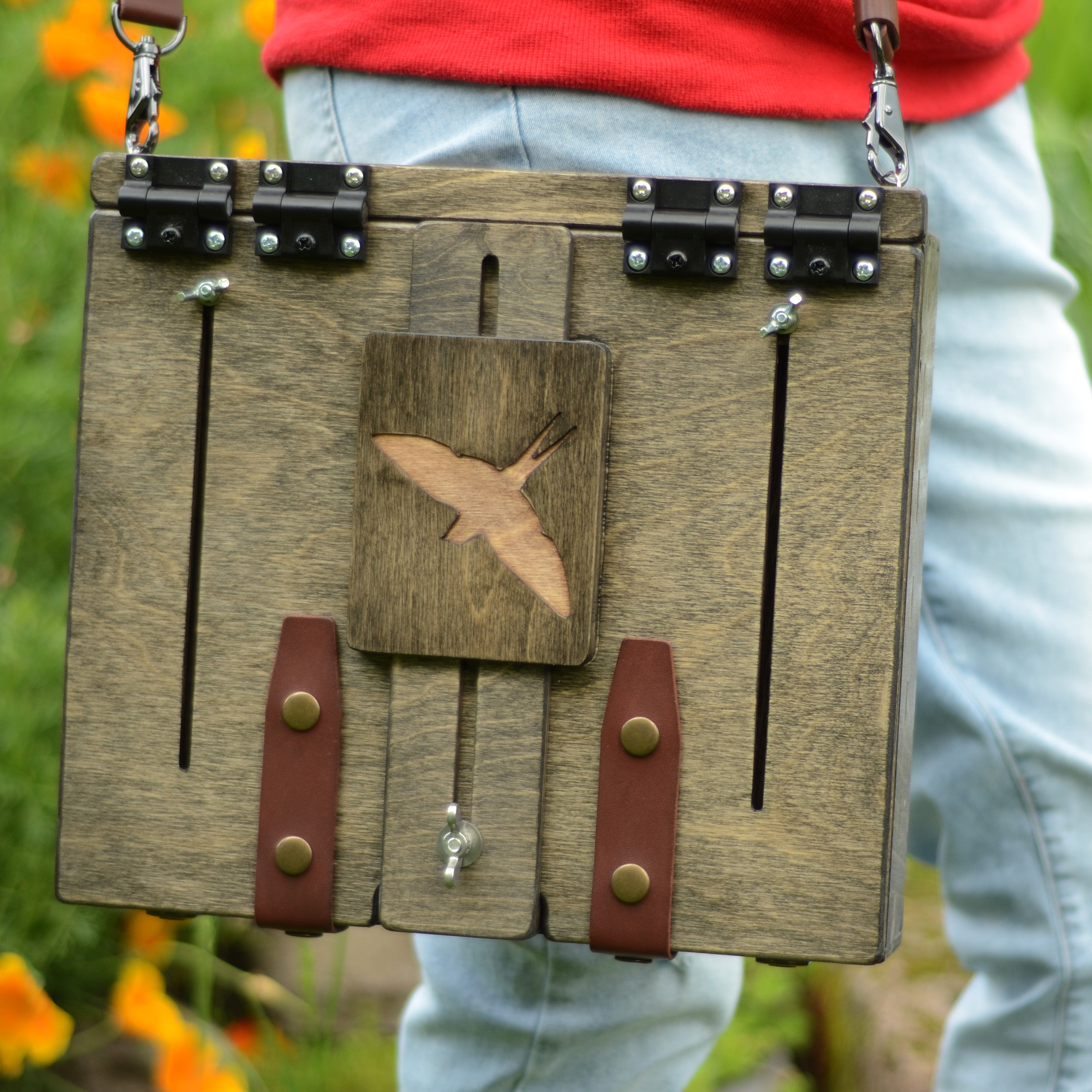 Martlet 10×12 - front wet panel carrier, removable palette (black wood)