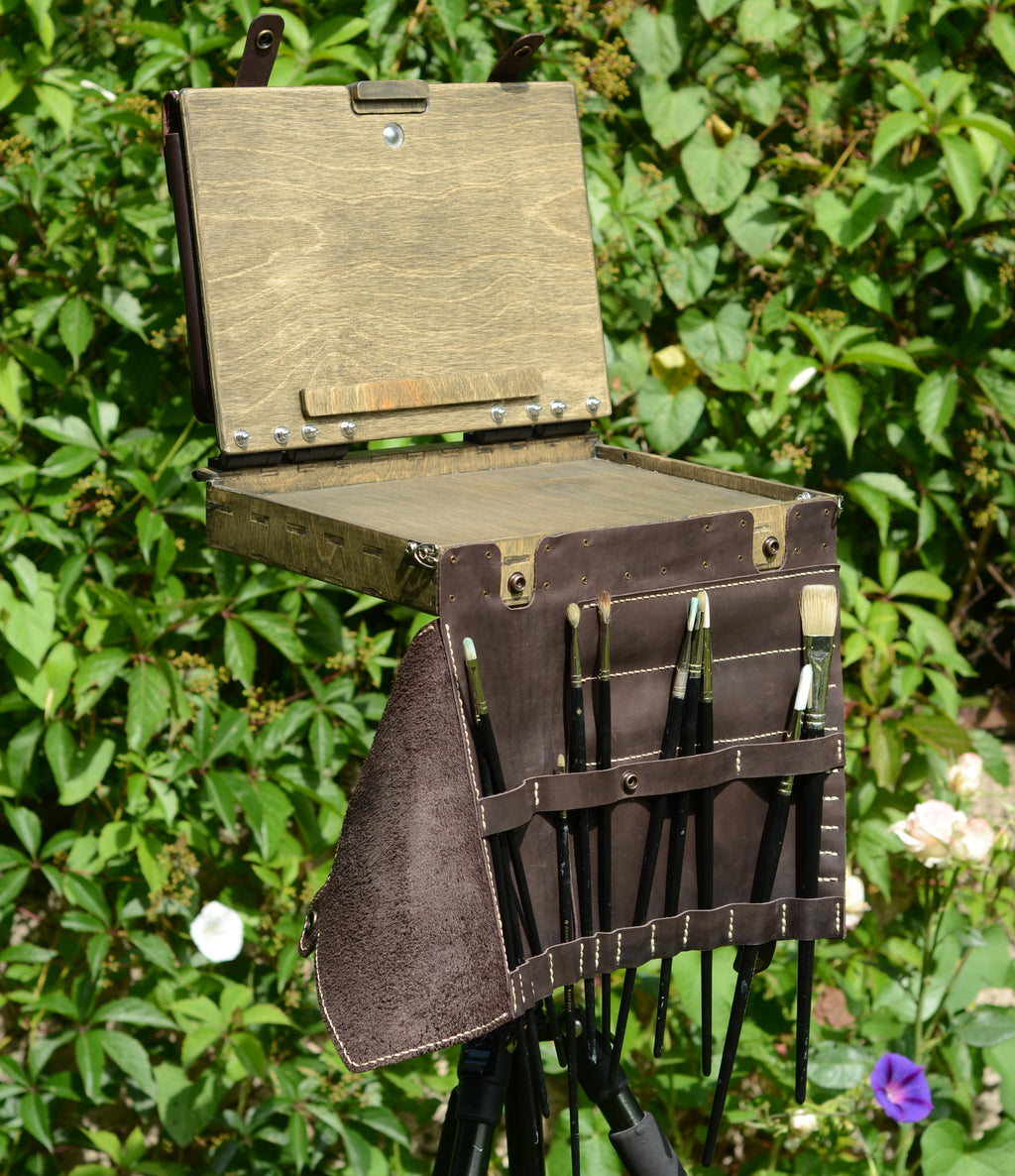 All-in-One pochade box for 9x12" (old wood)