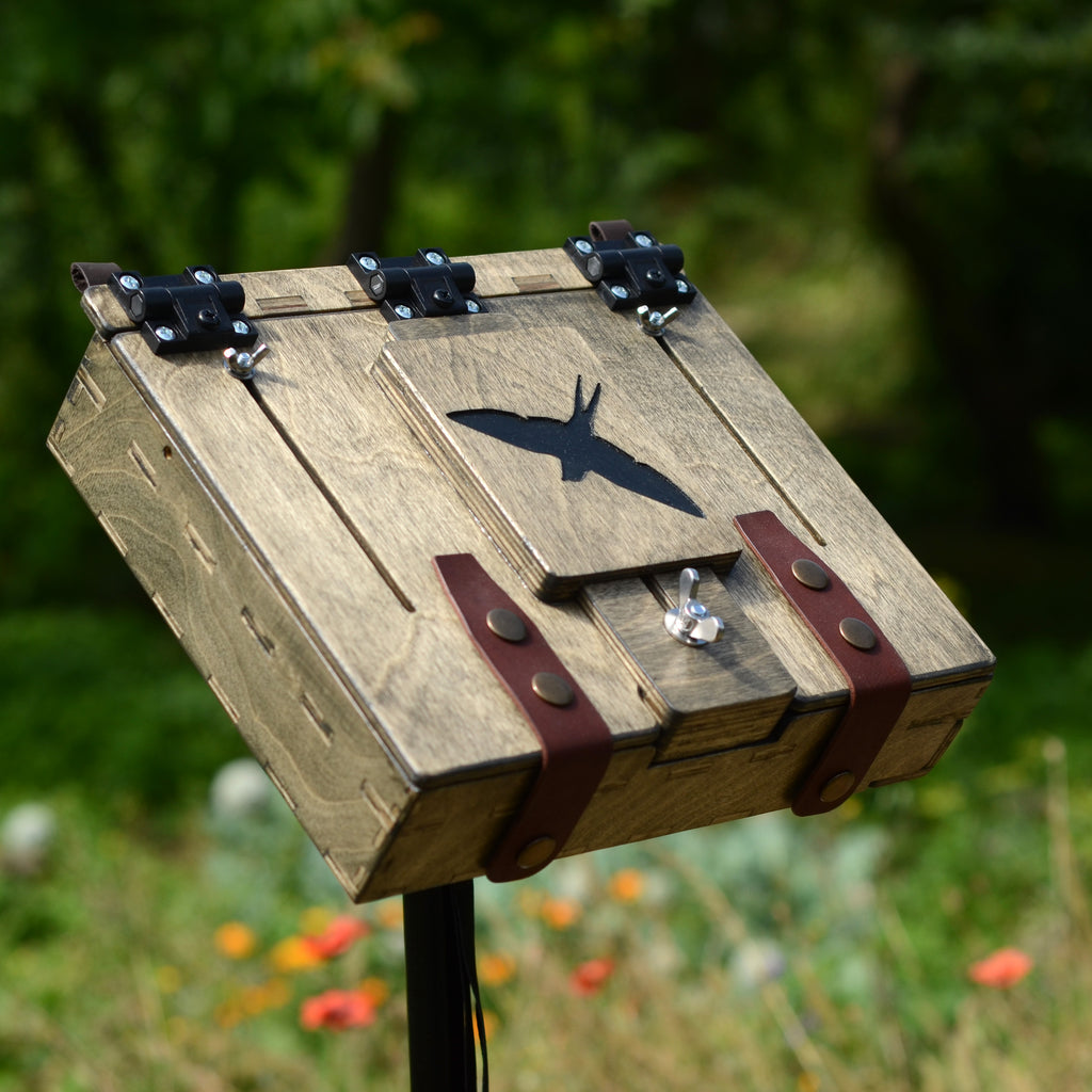 Martlet for 8x10 panels - Side wet panel carrier, built-in palette (old wood)