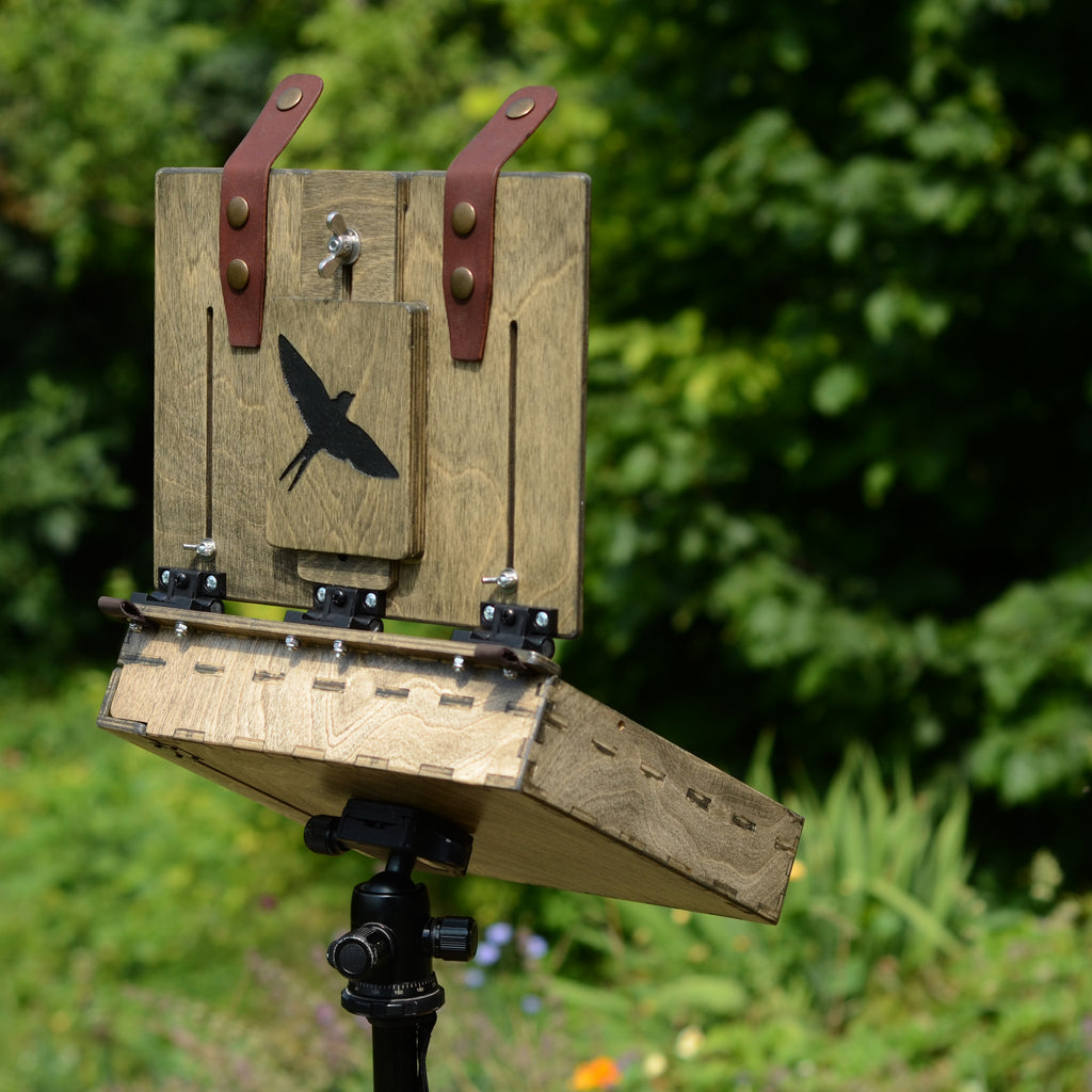 Martlet for 8x10 panels - Side wet panel carrier, built-in palette (old wood)