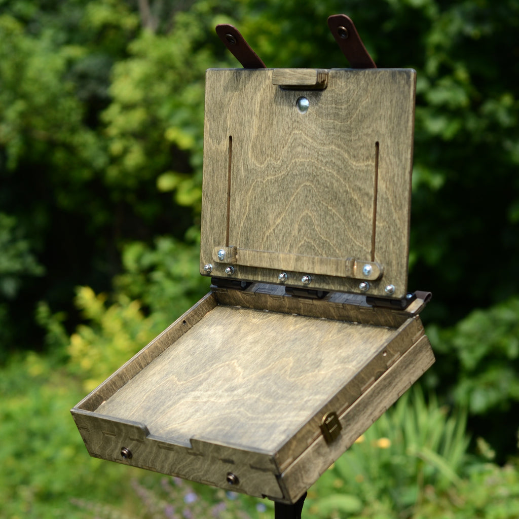 Martlet for 8x10 panels - Side wet panel carrier, built-in palette (old wood)