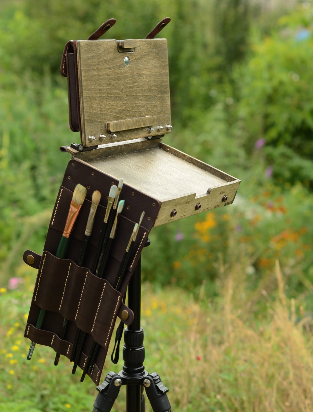 All-In-One pochade box for 6x10" panels (old wood)