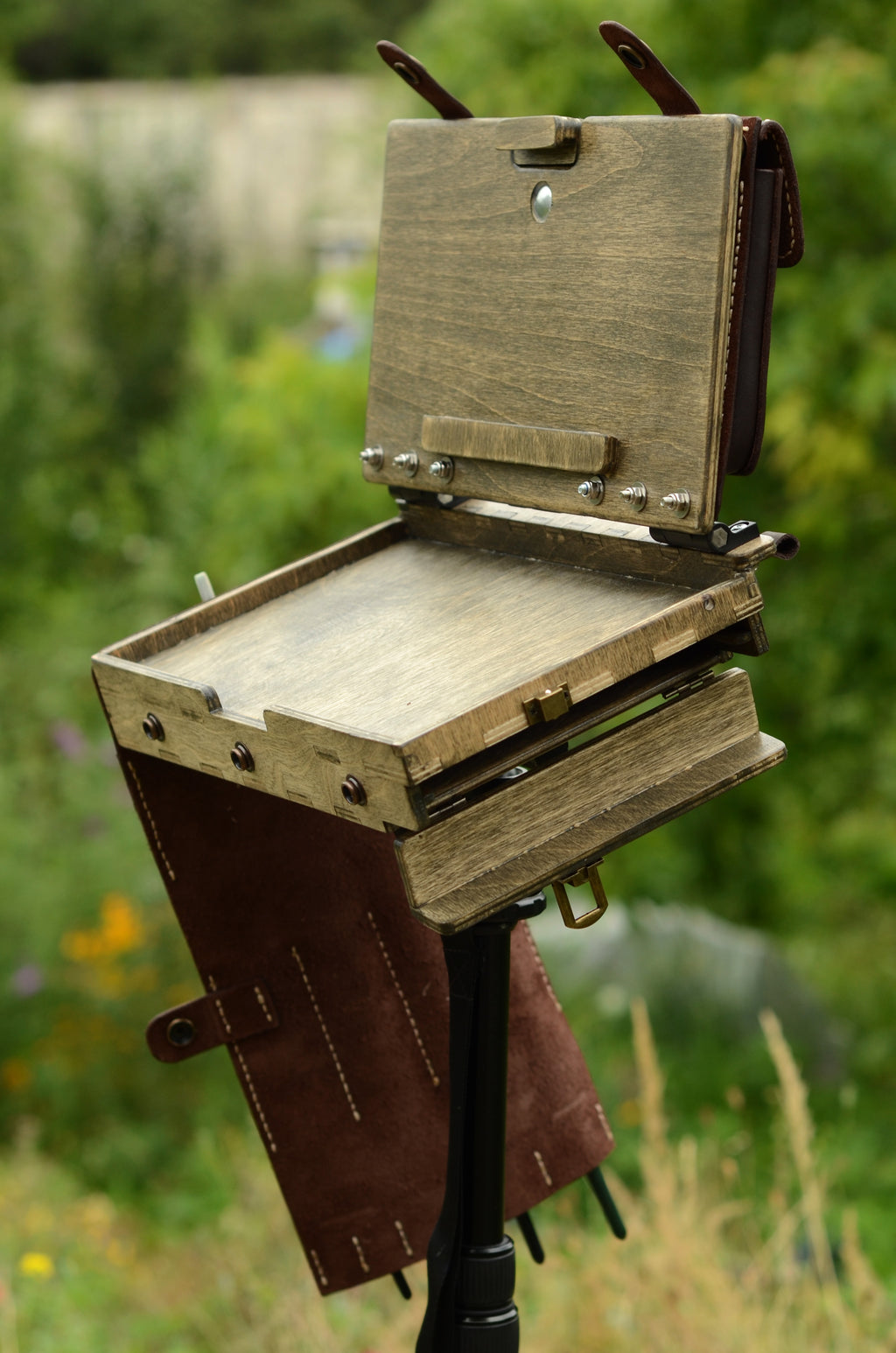 All-In-One pochade box for 6x10" panels (old wood)