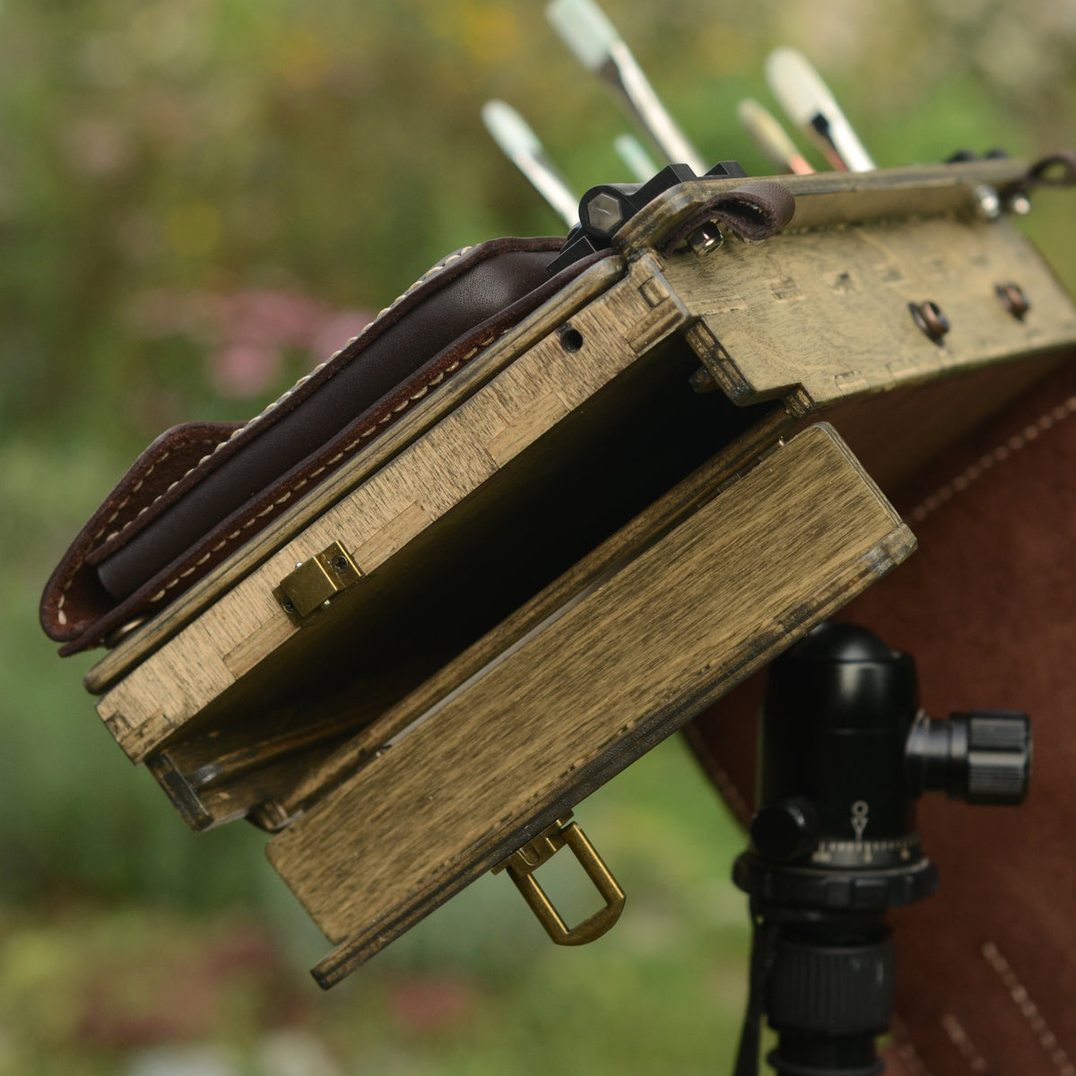 All-In-One pochade box for 6x10" panels (old wood)