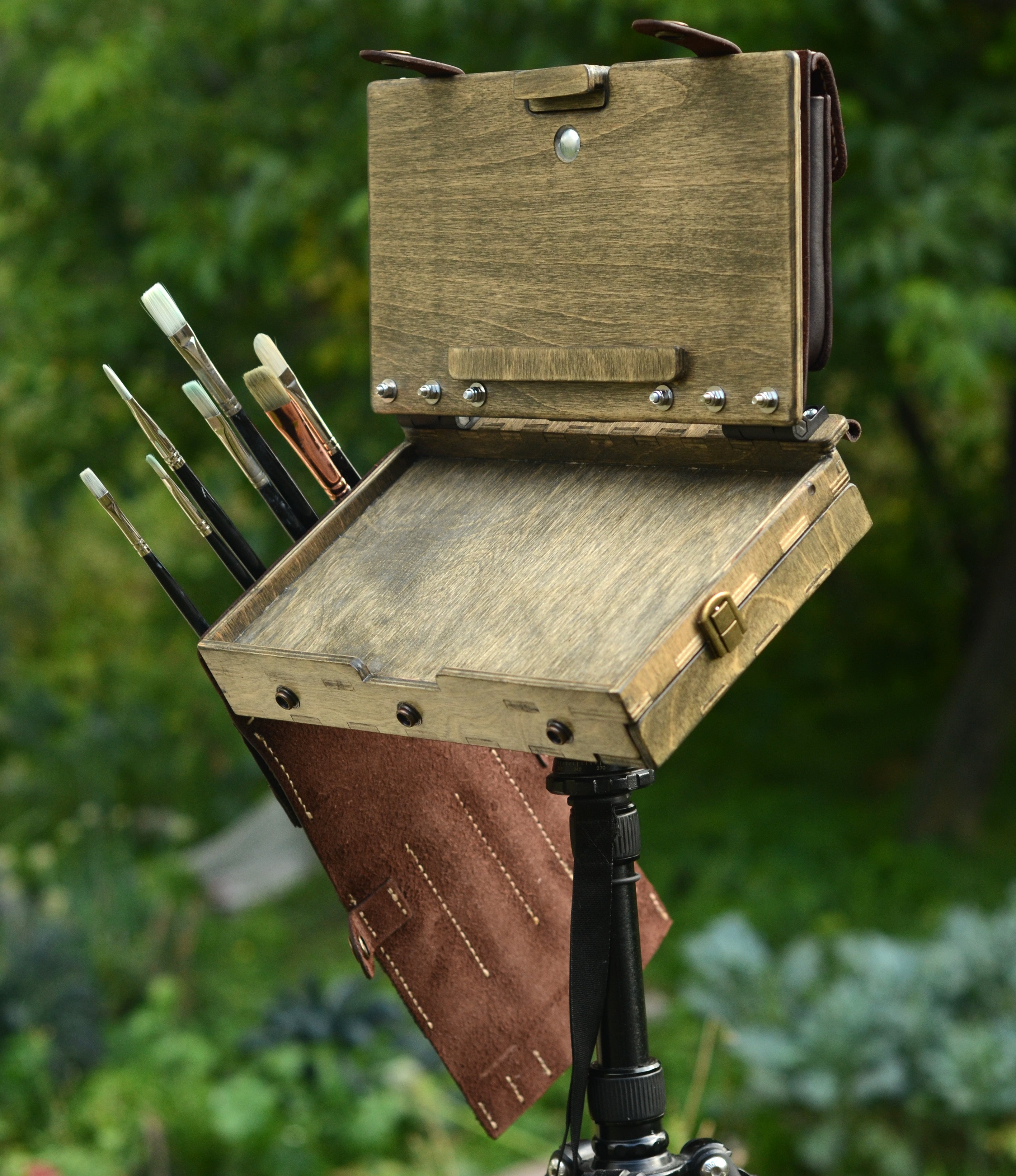 All-In-One pochade box for 6x10" panels (old wood)